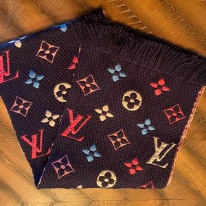 Louis Vuitton Logomania Navy Scarf - Never Worn!!!
